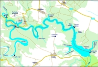 trasa lodní dopravy na Vranovské přehradě