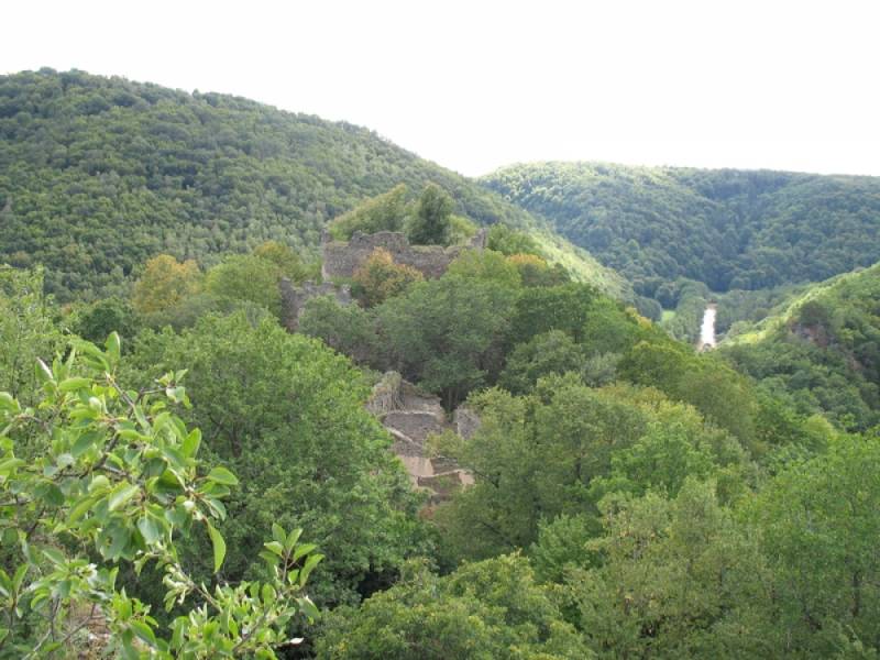 Zřícenina Nový Hrádek u Lukova ležící v centru NP Podyjí